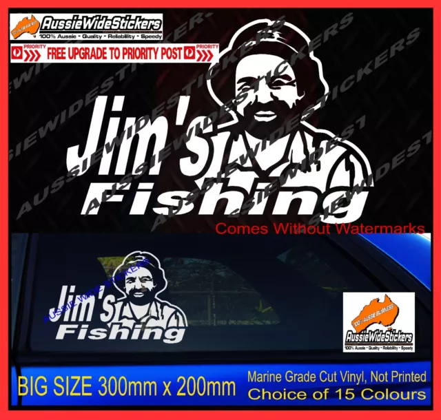 JIMS STICKERS FISHING Funny Decals for boat Trailer tinnie 4X4