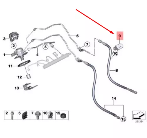 Neuf Bmw 5 F10 Support De Pompe À Essence 13537576816 Original