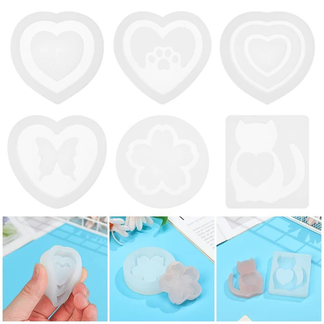 Pfote Harz Liebe Herz Schmetterling Silikon form DIY Schimmel Schlüssel bund