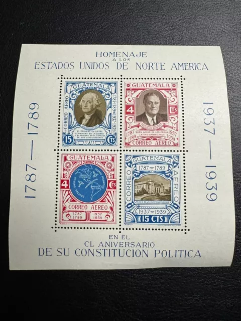 Guatemala - Scott # C92a-d  - 150th Anniversary of the US Constitution