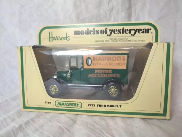 Matchbox Models of Yesteryear Y-12 1922 Ford Model T - Boxed - Harrods