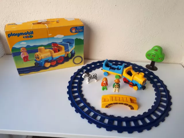 Playmobil 70179 - Playmobil 1.2.3 - Train Avec Passagers Et Circuit à Prix  Carrefour