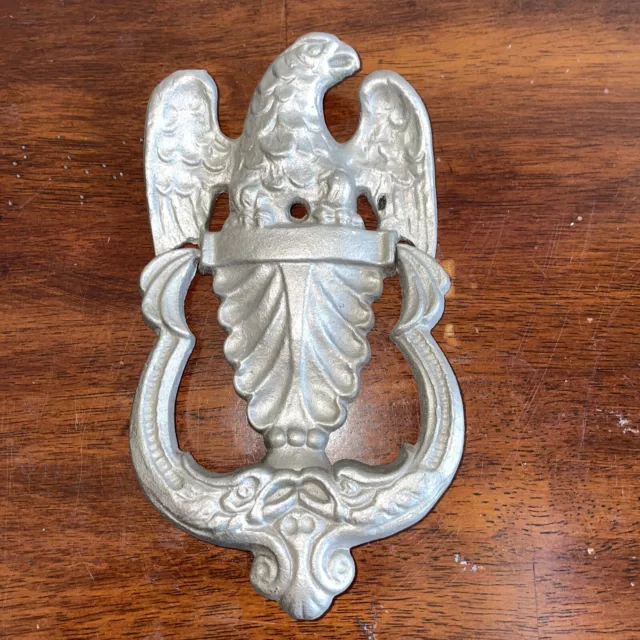 Vintage Cast Metal Eagle Door Knocker Ornate American Original Rare Old Wow