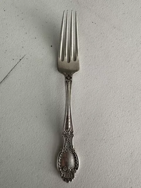 Victorian Tiffany Co Sterling Silver 1892 Richelieu Lunch Fork Monogrammed