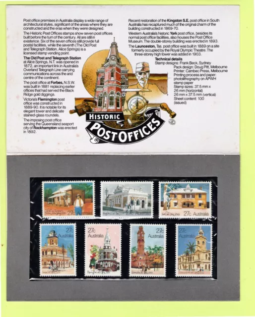 Australian Stamps Mint - 1982 Historic Post Offices Stamp Pack Good Condition