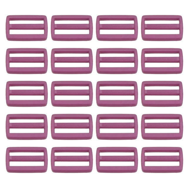 Paquete de 5/8" 100 hebillas deslizantes Tri-Glide correa cierre correa púrpura