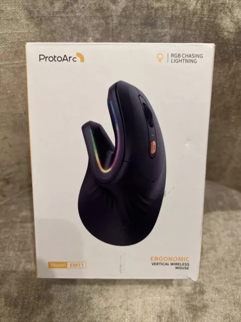 ProtoArc EM11 Vertical Wireless Rechargeable Mouse Color Black