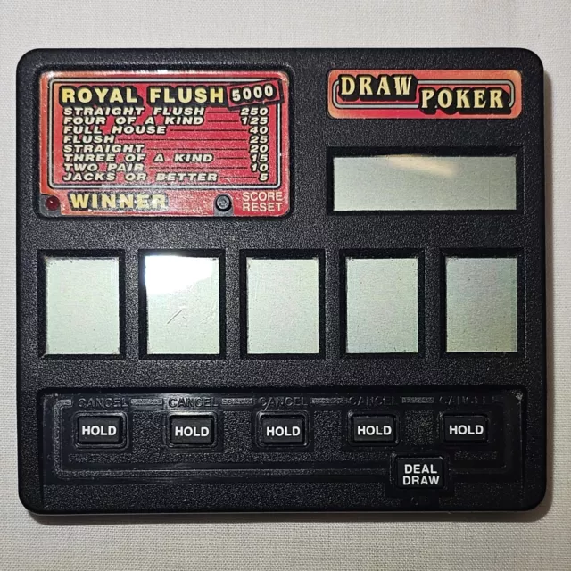 Vintage Beauty Gain Draw Poker Royal Flush 5000 Handheld Electronic Game 1400