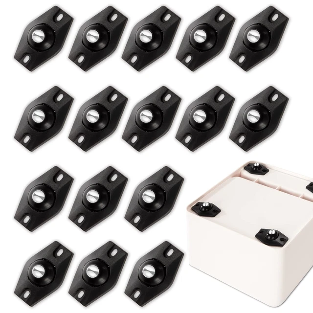 Lot De 4 Roulettes Pivotantes Adhésives - 360°, Silencieuses, Pour Boîtes De Rangement (Capacité 8kg)