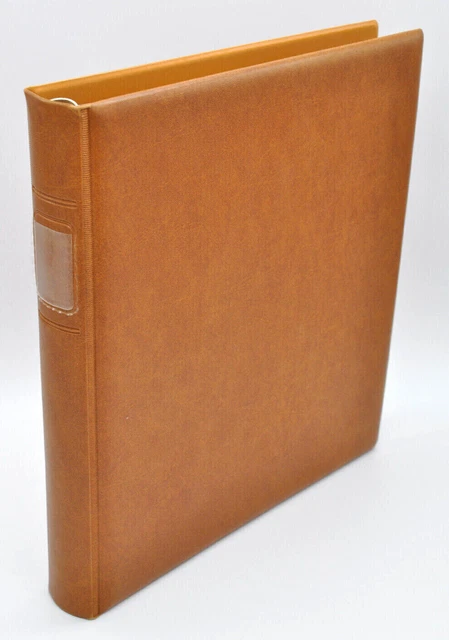 Lindner Ringbinder 4 Ringe braun mit 2 Einlegeblättern & 2 Blatthebern