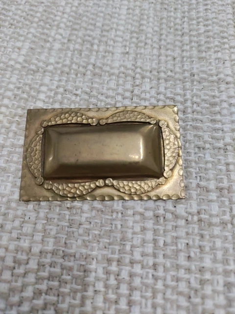 Broche Ancienne Porte-photo En Métal Blanc - Années 30/40 - Pièce Vintage