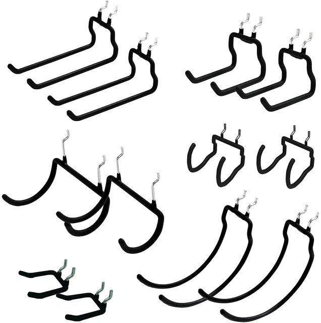 12 PCS Peg Board Tool Utility Hooks Pegboard Hooks Accessories 1/4 Inch Heavy D