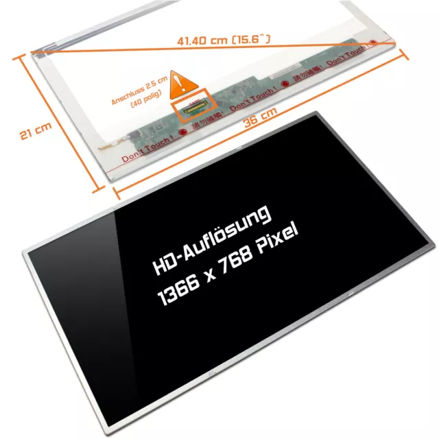 15,6" LED Display glossy passend für HP Compaq Presario CQ61-200 WXGA HD