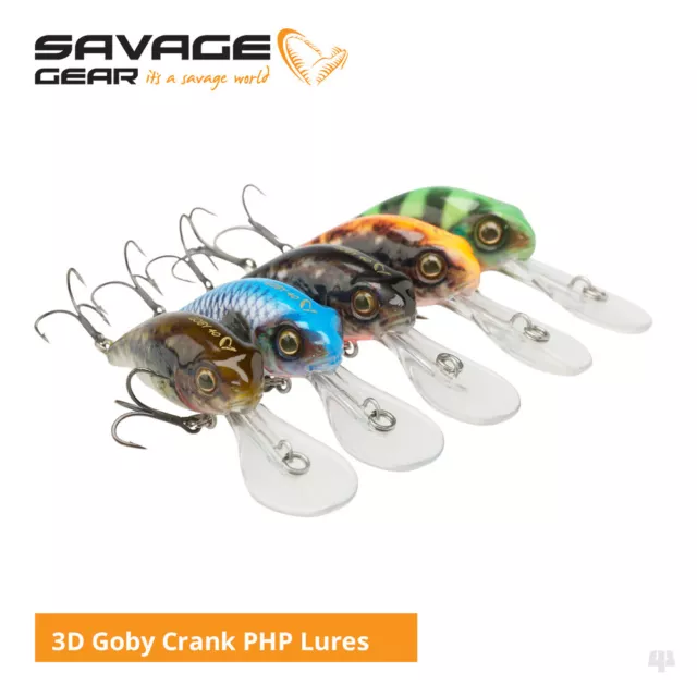 Savage Gear 3D Goby Crank Bait Lures - Pike Perch Trout Zander Fishing Tackle