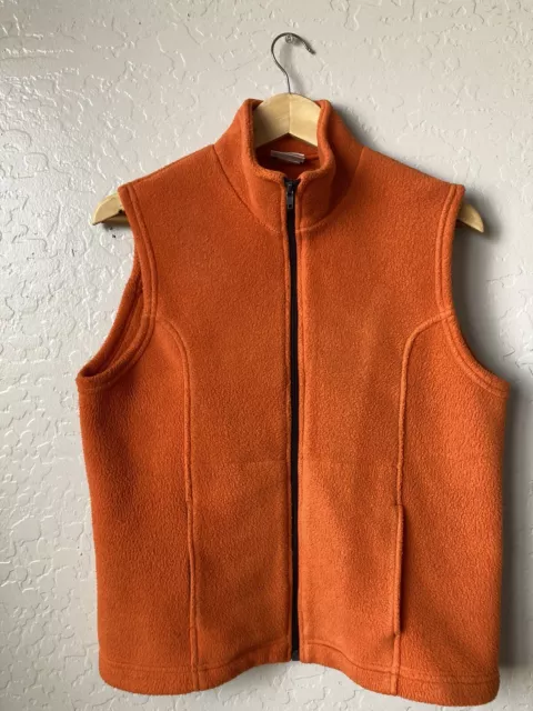 Neiman Marcus Orange Full Zipped Vest Size M