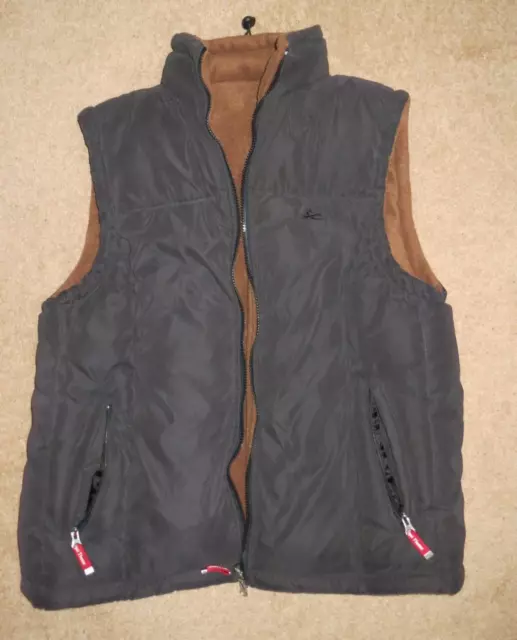 Mens Equi Theme Black Gilet Size XL Genuine