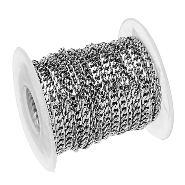 1 Roll 10yds Stainless Steel Curb Chain DIY Necklace Bracelet Making Crafts