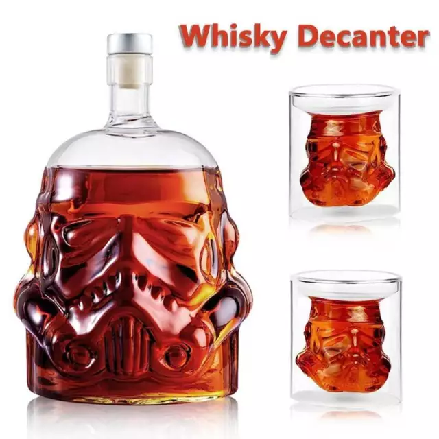 Wine Glass Decanter Set Storm Trooper Decanter White Soldier Glass Jug  Liquor Bottle Whiskey Brandy Scotch Bourbon Vodka Tool