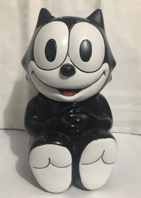 Felix The Cat Cookie Jar Vintage 1991 Benjamin Medwin HAS PAINT WEAR