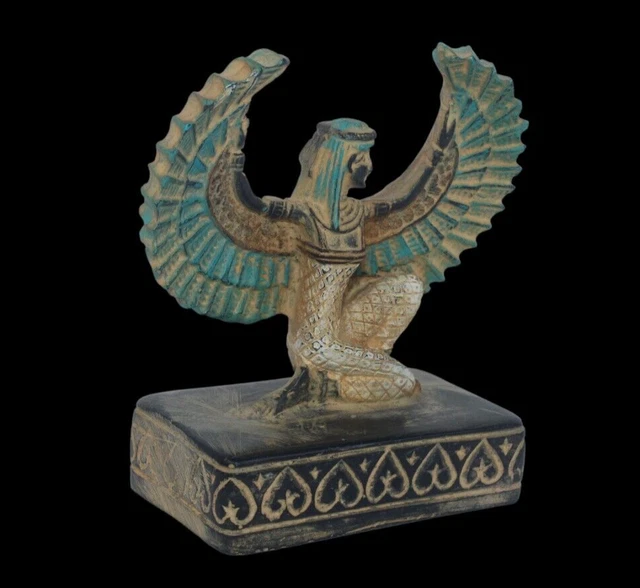 RARO ANTIGUO EGIPCIO ANTIGUO ISIS Estatua faraónica alada (Historia de Egipto)