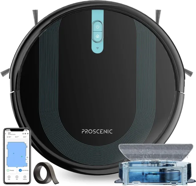 Robot Vacuum Cleaner with Mop 3000Pa Strong Suction Robotic Vacuum Self-Charging