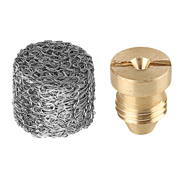 Boquilla de cobre burbujeador de alta presión de 1,1 mm con filtro de acero inoxidable para lavar la mástil de espuma