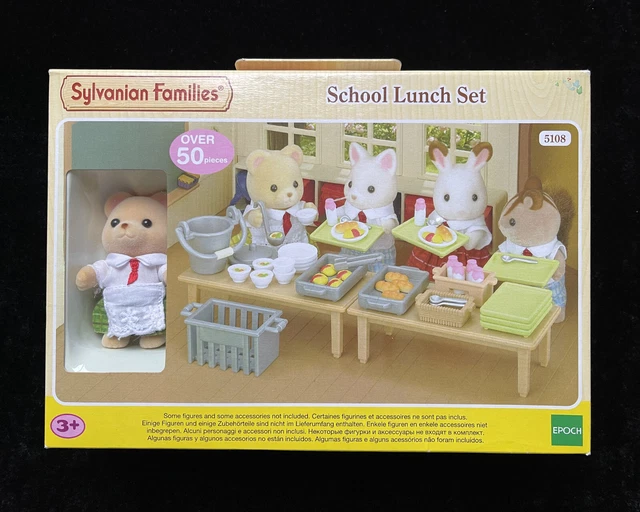 SYLVANIAN FAMILIES SCHOOL Lunch Set Bear Figure NEW Sealed Calico ...