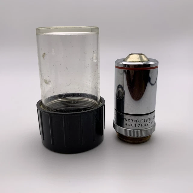 Bausch Lomb Objective 100X Oil Microscope Objective Lens 0.18 Cover Glass 1.25NA