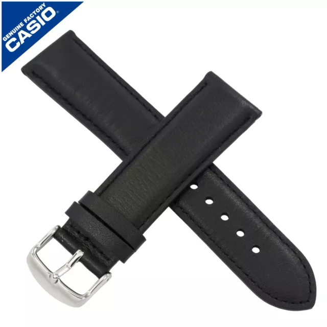 Genuine Casio Watch Strap Band for EFR-556L EFR 556L 556 BLACK LEATHER 22mm