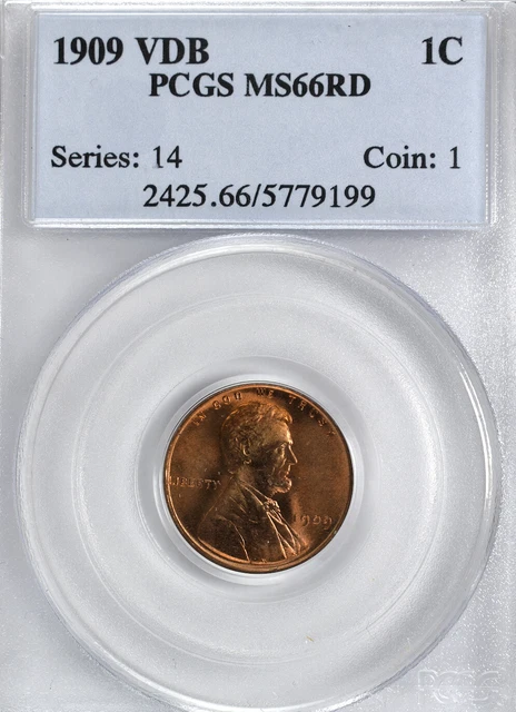 1909 Vdb 1C Ms66Rd Pcgs