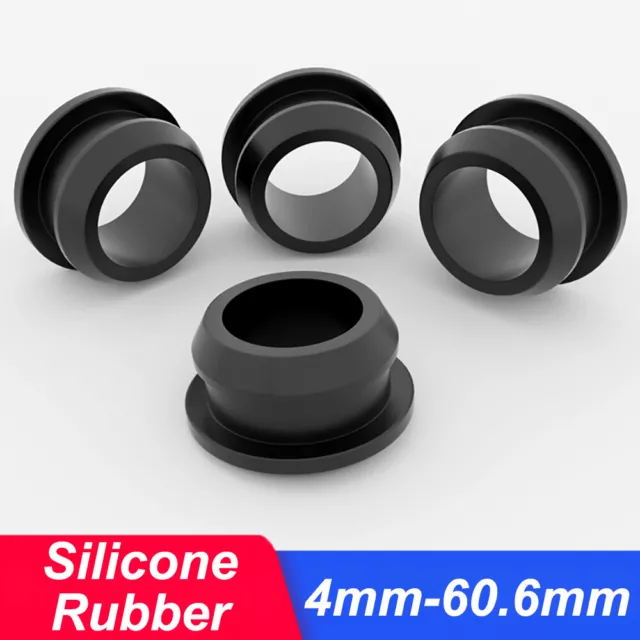 Grommet Snap-On Open Silicone Rubber Hole Plug Bung Wire Cable Protect Bush