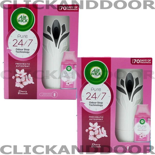 AIR WICK FRESHMATIC Automatic Spray Machine And Refill Cherry Blossom £ ...