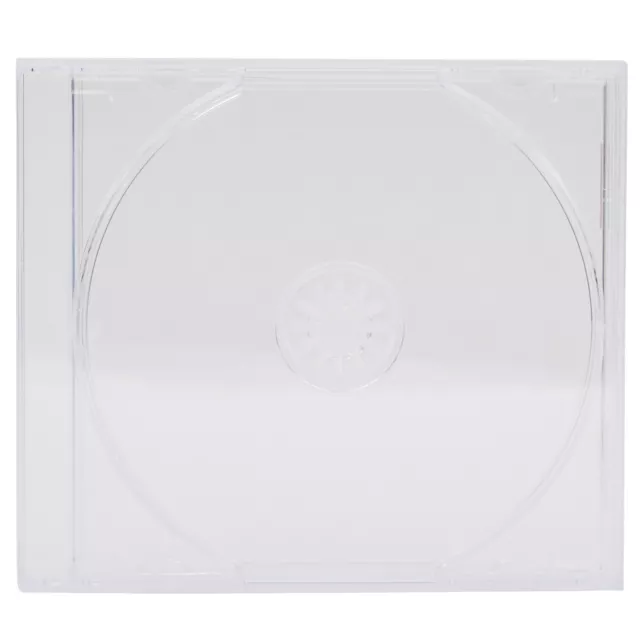 100 x Clear CD / DVD Jewel Cases with 10.4mm Spine for 1 Disc with Clear Tray