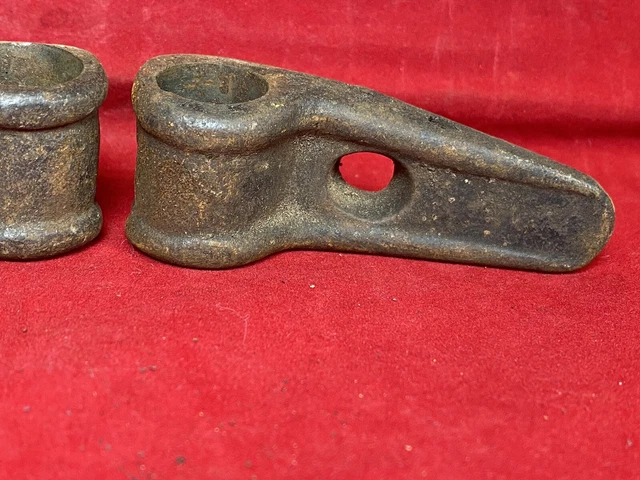 Pair Antique Pintle Hinges ~ 3 3/4"L x 1 3/8" ~ Old Barn Door Hardware 6