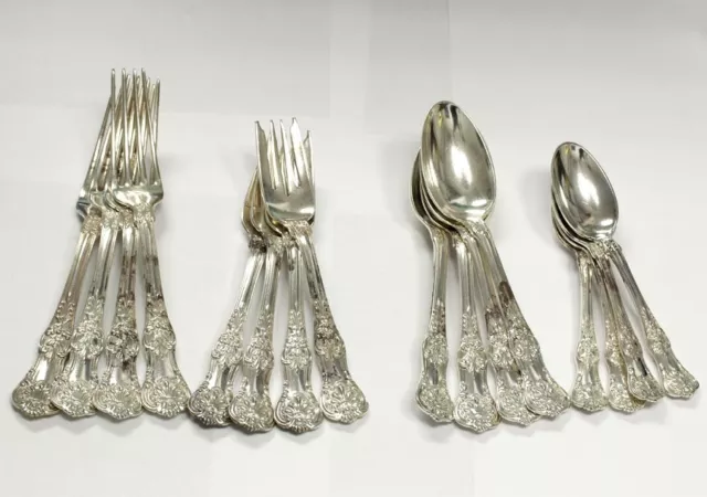 Tiffany & Co. English King Sterling Silver 16PC Flatware Set 36.38 OZT