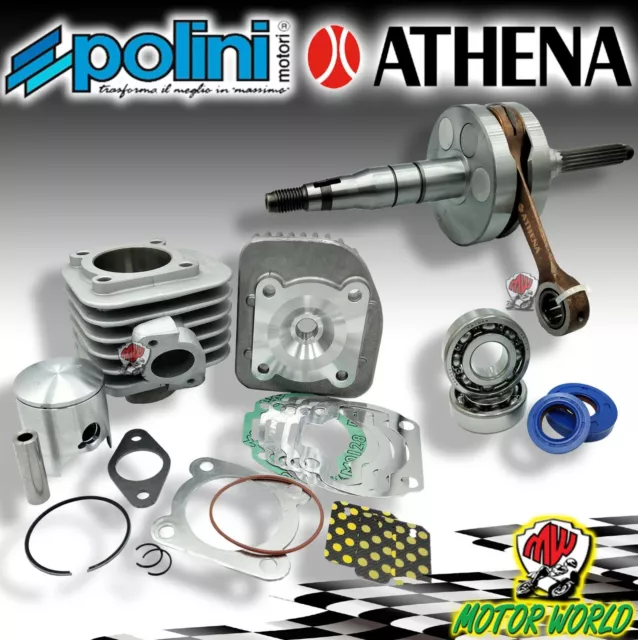 Kit Cilindro Albero Athena 80 Cc 47,6 Corsa Lunga Malaguti F12-Phantom 50 2T