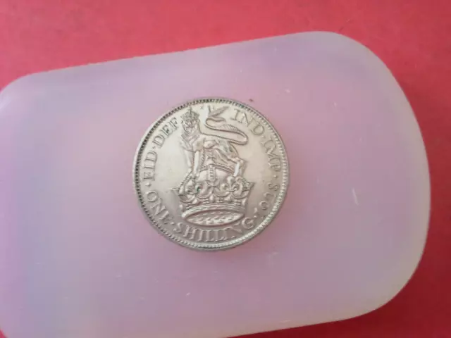 1928 George V Silver Shilling Coin 50% Silver