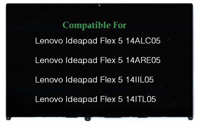 For Lenovo Ideapad Flex 5 14ALC05 14IIL05 Touch Screen Assembly Bezel FHD