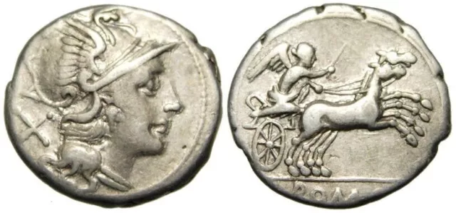 Roman Republic Anonymous AR Denarius 157-156 BC