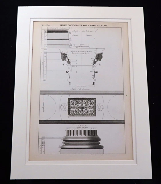 ROMAIN ARCHITECTURE ANCIEN Colonnes Antoine Desgodetz Antique Gravure