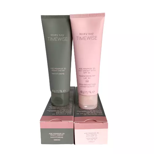 Mary Kay TimeWise Age Minimize 3D Tagescreme LSF 30 & Nachtcreme trockene Haut