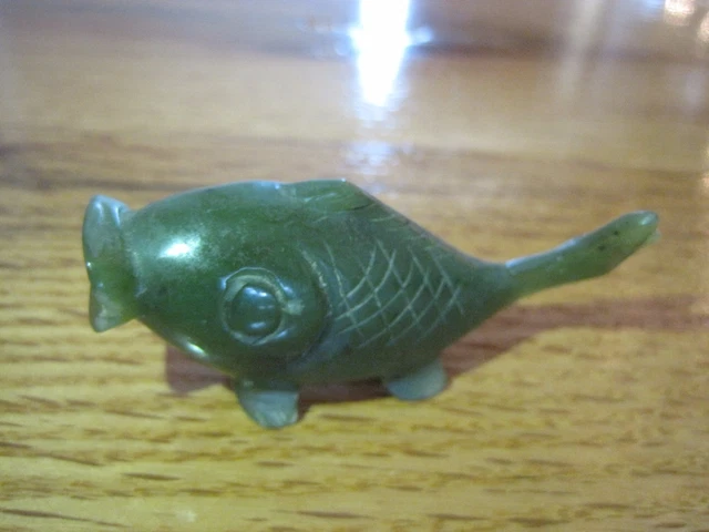 Jade Fish Figurine Decor