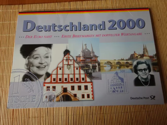 BRD Kursmünzensatz DM 2000 -- D -- mit Briefmarken,