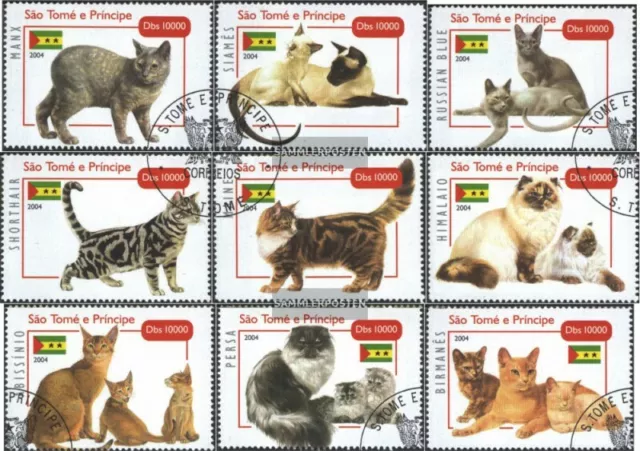 Sao Tome e Principe 2004A-2004I (kompl.Ausg.) gestempelt 2004 Katzen