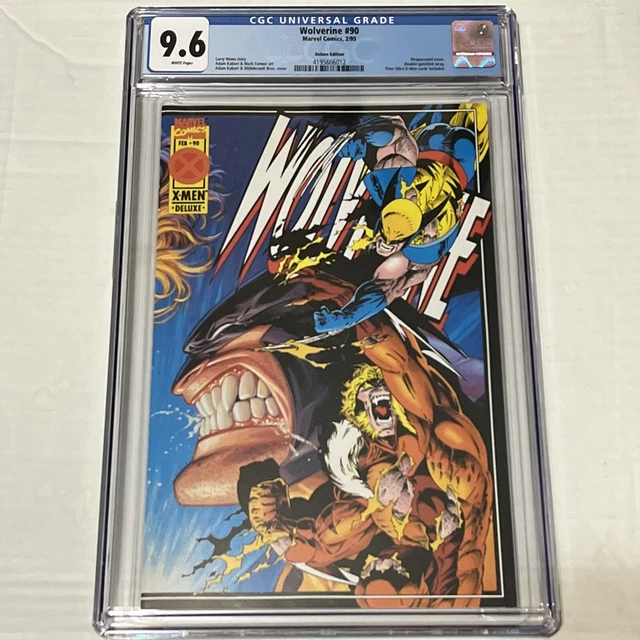 WOLVERINE #90 CGC 9.6 NM+ Hildebrandt cover Deluxe 1995 Marvel White Pages