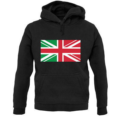 Italy Union Jack Unisex Hoodie - Italian - United Kingdom - UK - Country - Milan