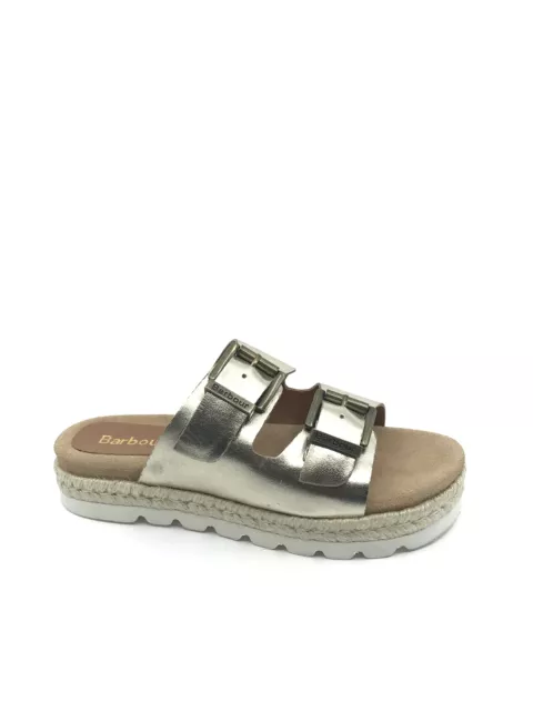 Barbour Women's Lola Slip On Sandals Gold Size: 6