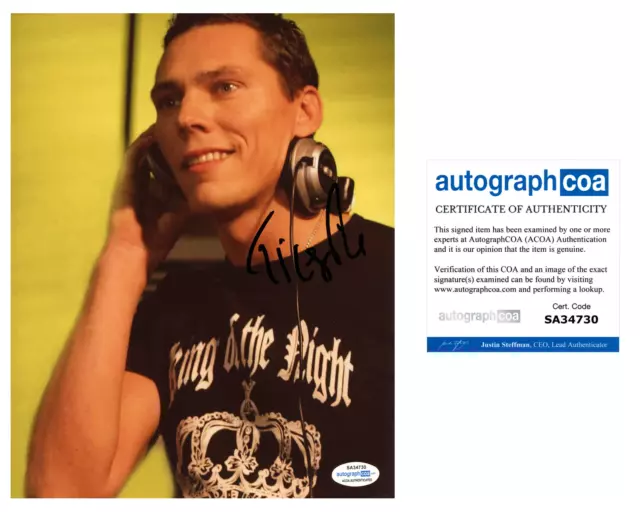 DJ Tiesto Signed Autographed 8x10 Photo ACOA EXACT Proof Authenticated B