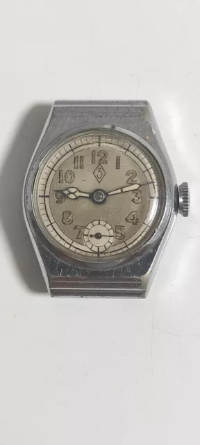 Vintage Zentra Military WW2 Mens Swiss Made Manual Winding Watch p-s 1940s