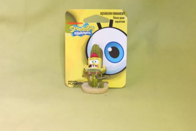 SBR51 SpongeBob on a Cactus Cactus Chair mini orn. Penn Plax  Sponge Bob